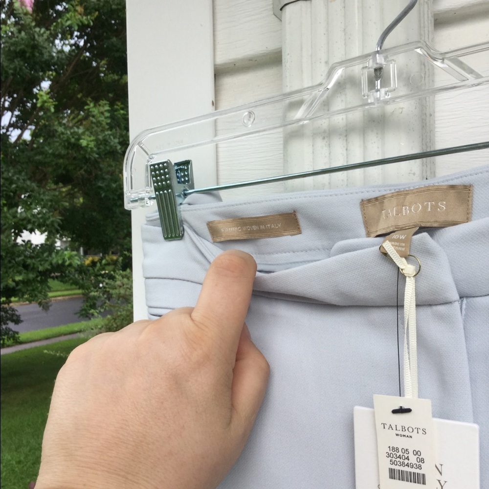 NWT Talbots Italian Luxury Line Blue Lined Pants - Picture 5 of 8